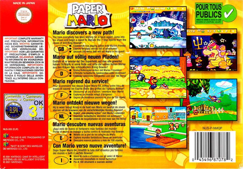 Paper Mario - Mobile (Nintendo - 1) video game collectible - Main Image 2