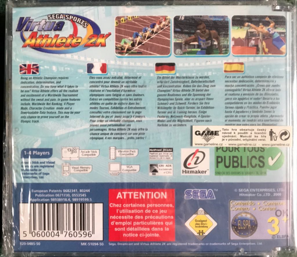 Virtua Athlete 2K - Sega Dreamcast (Sega - 4) video game collectible [Barcode 5060004760596] - Main Image 2