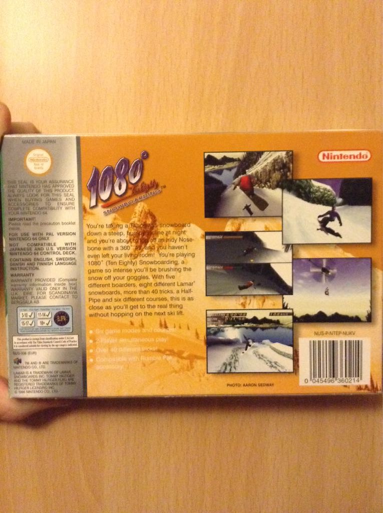 1080 Snowboarding - Nintendo 64 (N64) (Nintendo) video game collectible [Barcode 045496360214] - Main Image 2