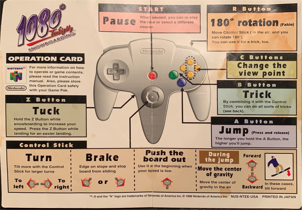 1080 Snowboarding - Nintendo 64 (N64) video game collectible - Main Image 3