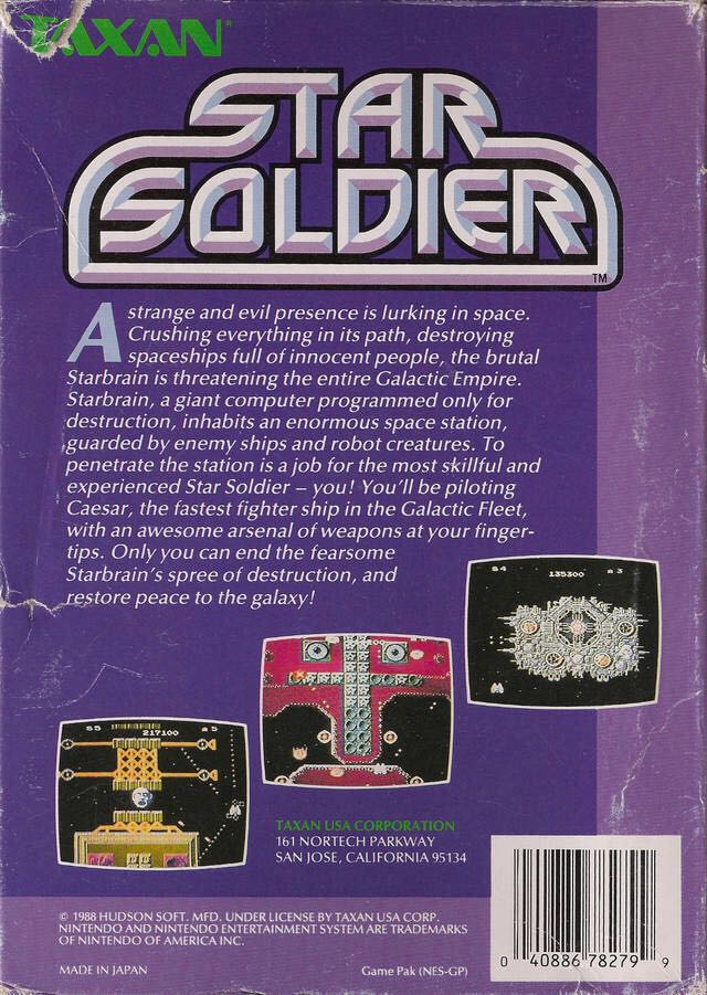 Star Soldier - Nintendo Entertainment System (NES) (Hudson Soft - 1) video game collectible [Barcode 040886782799] - Main Image 2