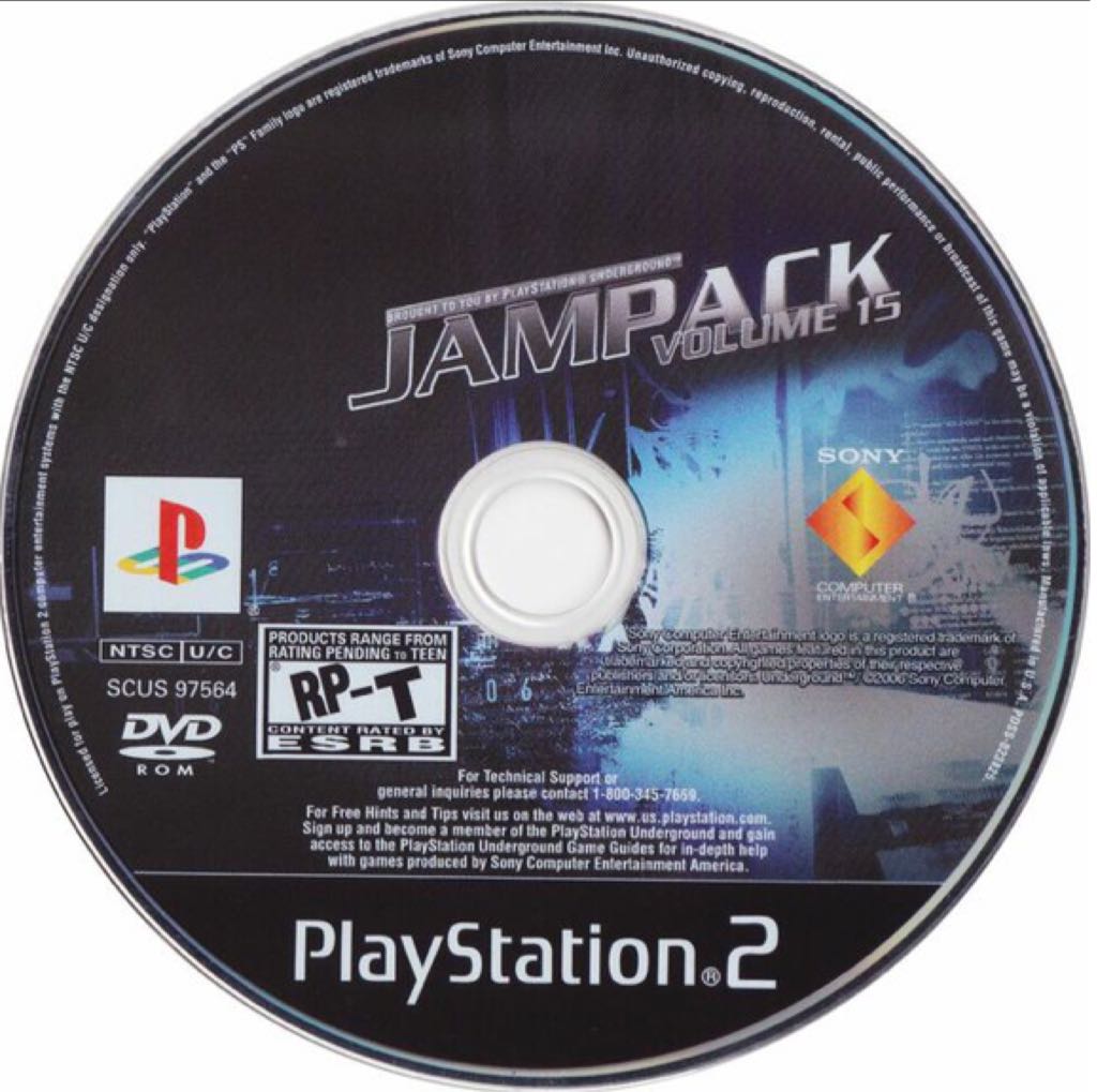 Jampack Volume 15 - Sony PlayStation 2 (PS2) (Sony Computer Entertainment - 1) video game collectible [Barcode 711719756422] - Main Image 2