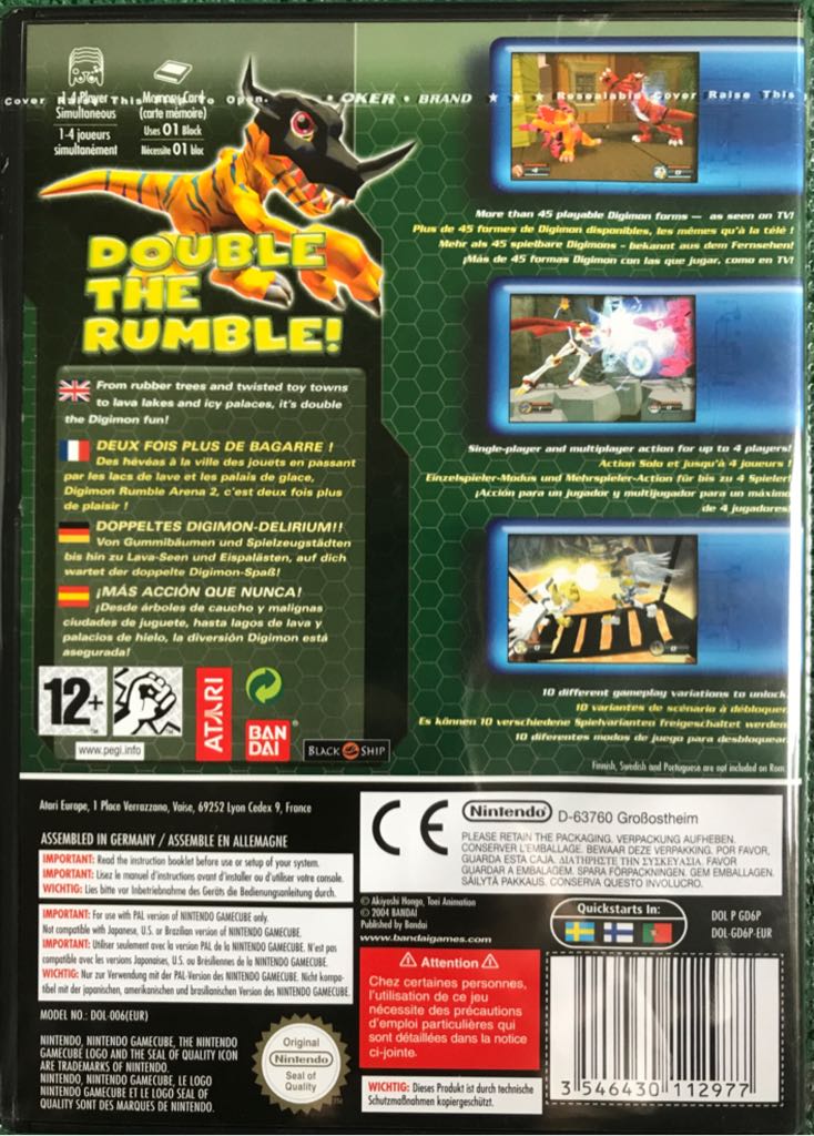 Digimon Rumble Arena 2 - Nintendo GameCube (Bandai - 4) video game collectible [Barcode 3546430112977] - Main Image 2