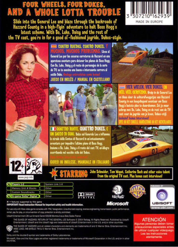 The Dukes of Hazzard: Return of the General Lee - Microsoft Xbox (Ubisoft - 1-2) video game collectible [Barcode 3307210162939] - Main Image 2