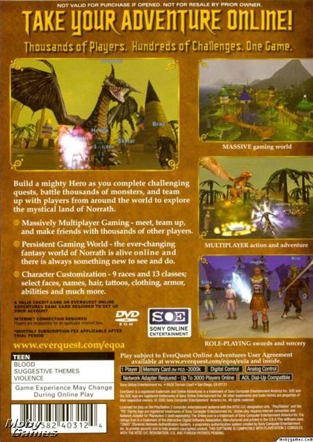 EVERQUEST ONLINE ADVENTURES - Sony PlayStation 2 (PS2) video game collectible - Main Image 2