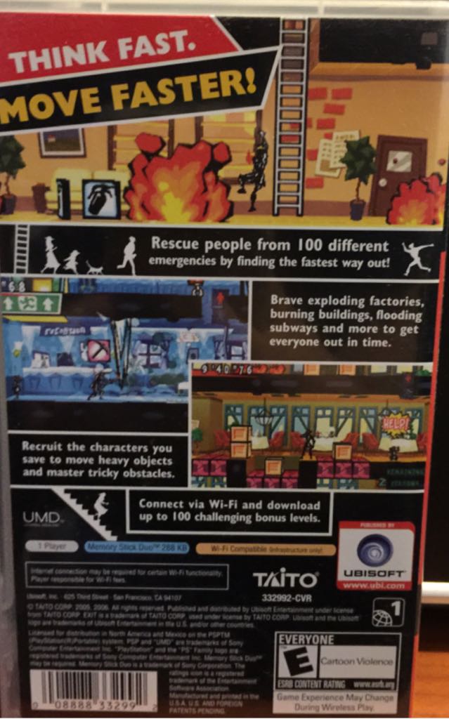 EXIT - Sony PlayStation Portable (PSP) video game collectible [Barcode 3707870880363] - Main Image 2