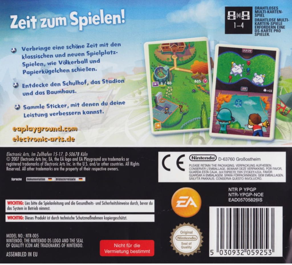 EA Playground - Nintendo DS (Electronic Arts) video game collectible [Barcode 5030935059250] - Main Image 2