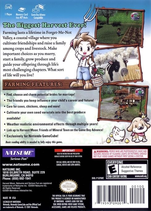 Harvest Moon - A Wonderful Life - Sony PlayStation 2 (PS2) (1) video game collectible [Barcode 8023171005027] - Main Image 2