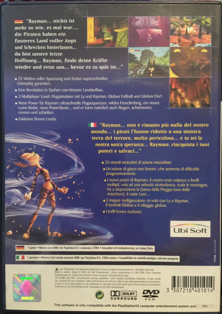 Rayman Revolution - Sony PlayStation 2 (PS2) video game collectible [Barcode 3307210401014] - Main Image 2