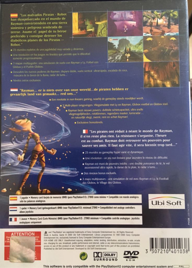 Rayman Revolution - Sony PlayStation 2 (PS2) (Ubi Soft Entertainment - 1) video game collectible [Barcode 3307210401038] - Main Image 2