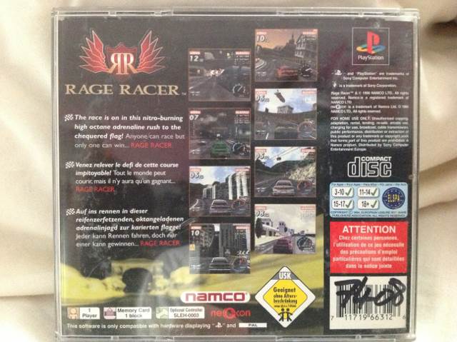 Rage Racer - Sony PlayStation (Namco - 2) video game collectible [Barcode 711719663126] - Main Image 2