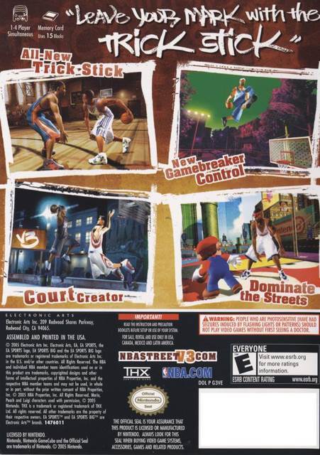NBA Street V3 - Nintendo GameCube (Ea Sports - 1-4) video game collectible [Barcode 5030931042003] - Main Image 2