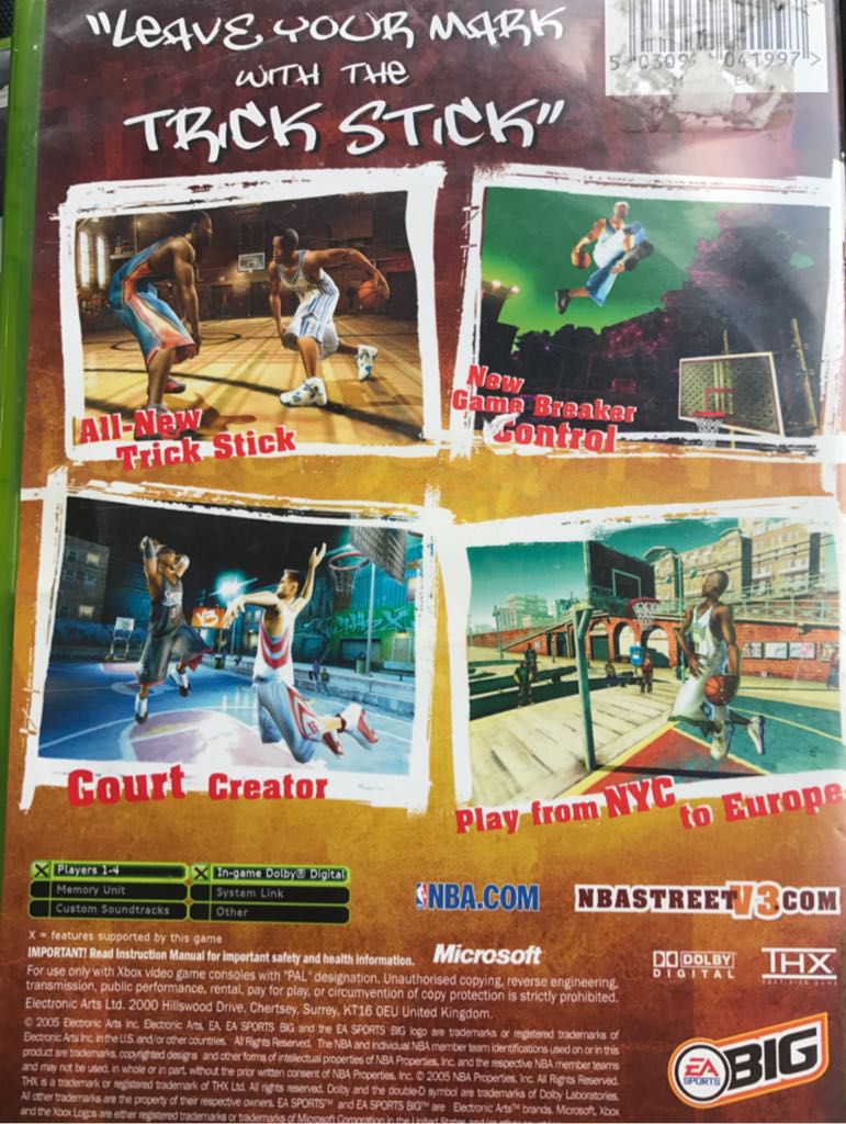 NBA Street V3 - Microsoft Xbox ((EA) Electronic Arts/MTV Games) video game collectible [Barcode 5030941041997] - Main Image 2