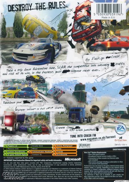 Burnout 3 Takedown - Microsoft Xbox (EA Games - 2) video game collectible [Barcode 5030934039192] - Main Image 2