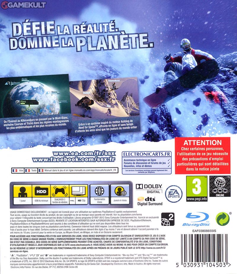 SSX - Sony PlayStation 3 (PS3) ((EA) Electronic Arts) video game collectible - Main Image 2