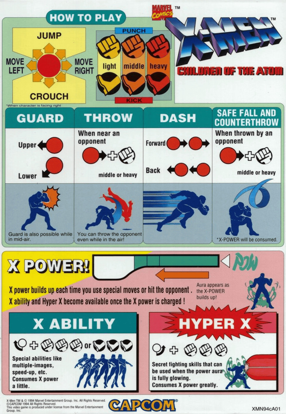 X-Men: Children of the Atom - Arcade (Capcom - 1-2) video game collectible [Barcode 4976219154307] - Main Image 3