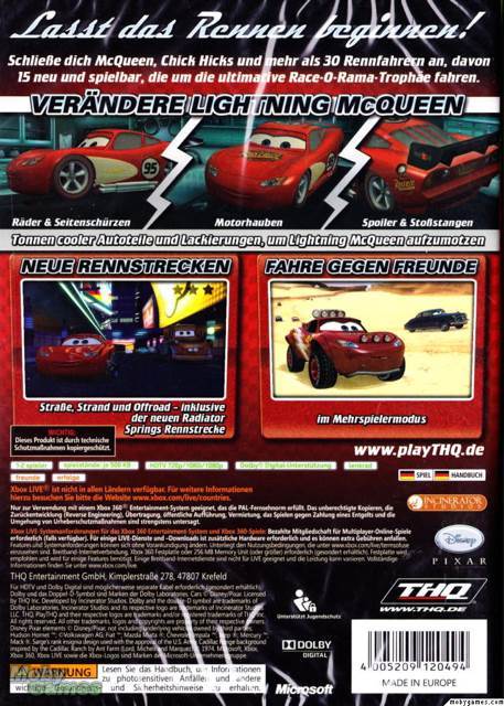 Cars: Race O Rama - Microsoft Xbox 360 (THQ - 1-2) video game collectible [Barcode 4005209120494] - Main Image 2