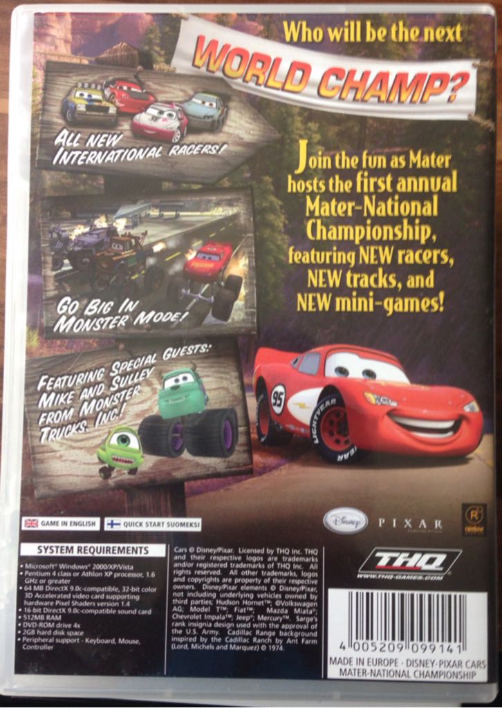 Cars: Mater-National - PC (Thq - Games) video game collectible [Barcode 4005209099141] - Main Image 2