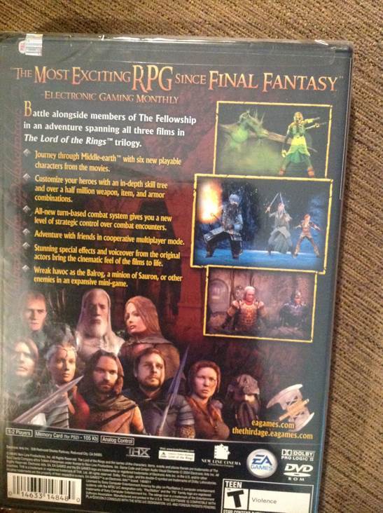 The Lord of the Rings: The Third Age - Sony PlayStation 2 (PS2) (Electronic Arts/EA Games - 2) video game collectible [Barcode 014633148480] - Main Image 2