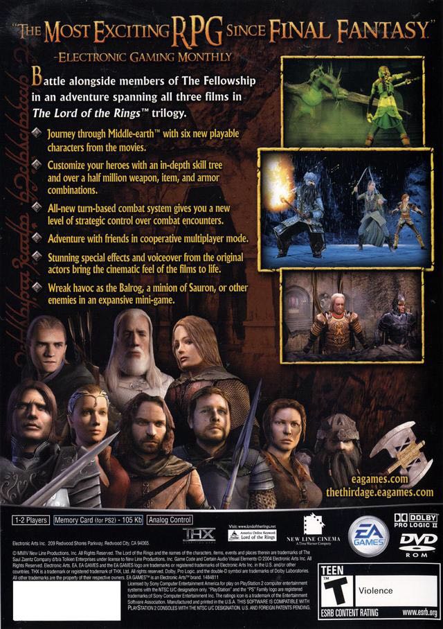 Lord of the Rings The Third Age - Microsoft Xbox (Electronic Arts/EA Games - 1) video game collectible [Barcode 5030930039554] - Main Image 2