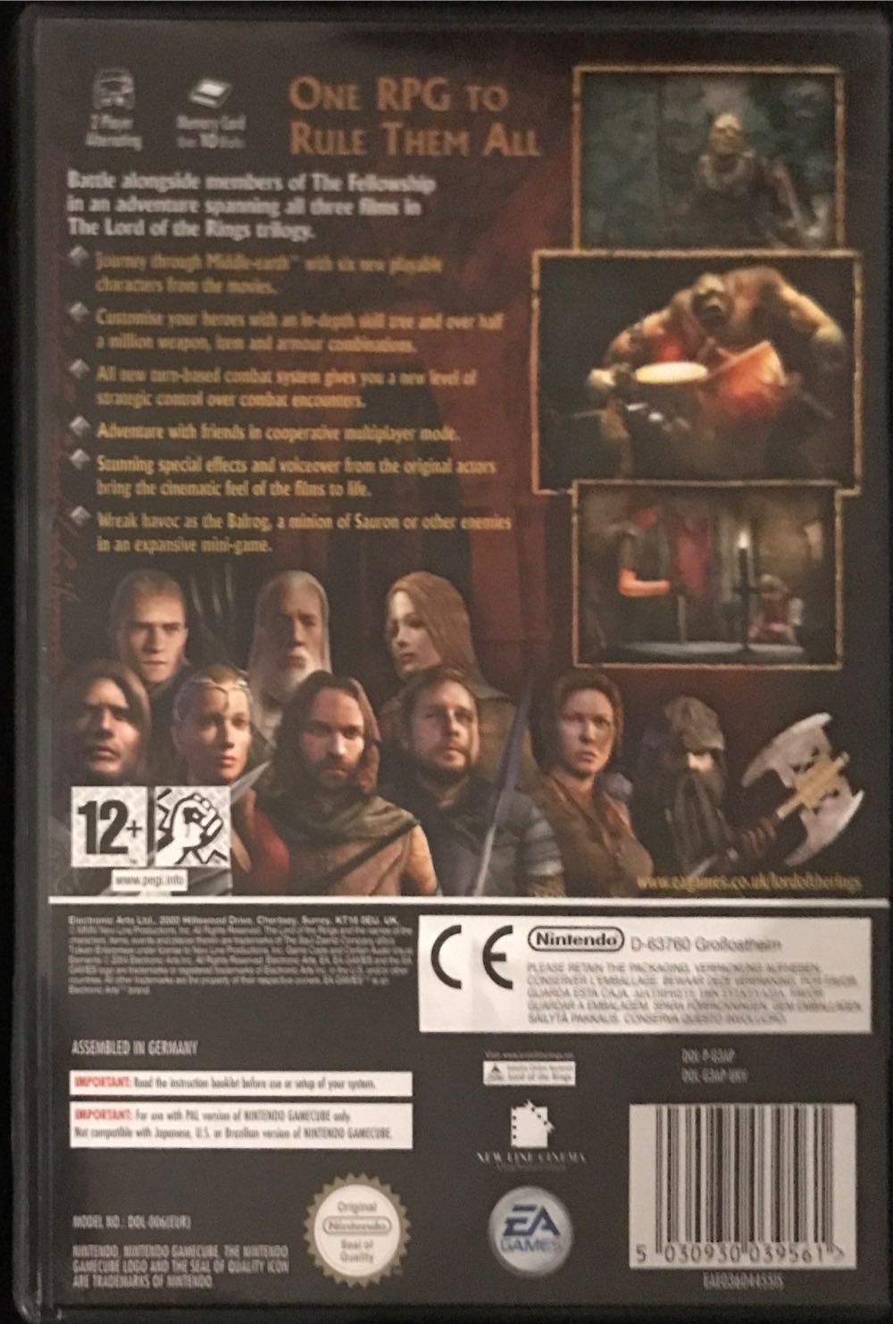 The Lord of the Rings: The Third Age - Nintendo GameCube ((EA) Electronic Arts - 1-2) video game collectible [Barcode 5030930039561] - Main Image 2