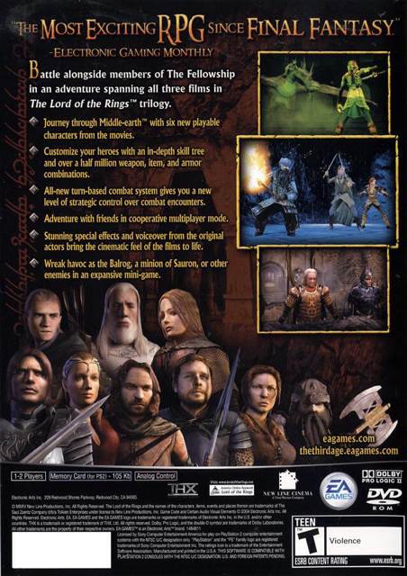 The Lord of the Rings: The Third Age - Sony PlayStation 2 (PS2) (EA - 1-2) video game collectible [Barcode 5030941039543] - Main Image 2