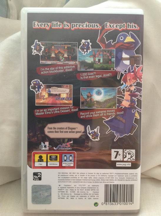 Prinny 1: Can I Really Be The Hero? - Sony PlayStation Portable (PSP) (NIS - 2) video game collectible [Barcode 813633010014] - Main Image 2
