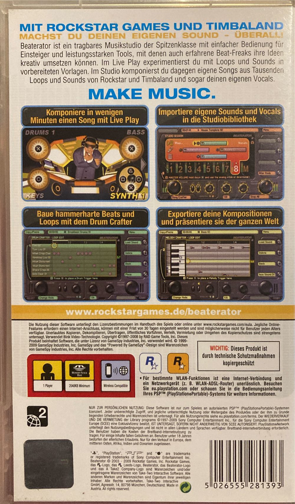 Beaterator - Sony PlayStation Portable (PSP) video game collectible [Barcode 5026555281393] - Main Image 2