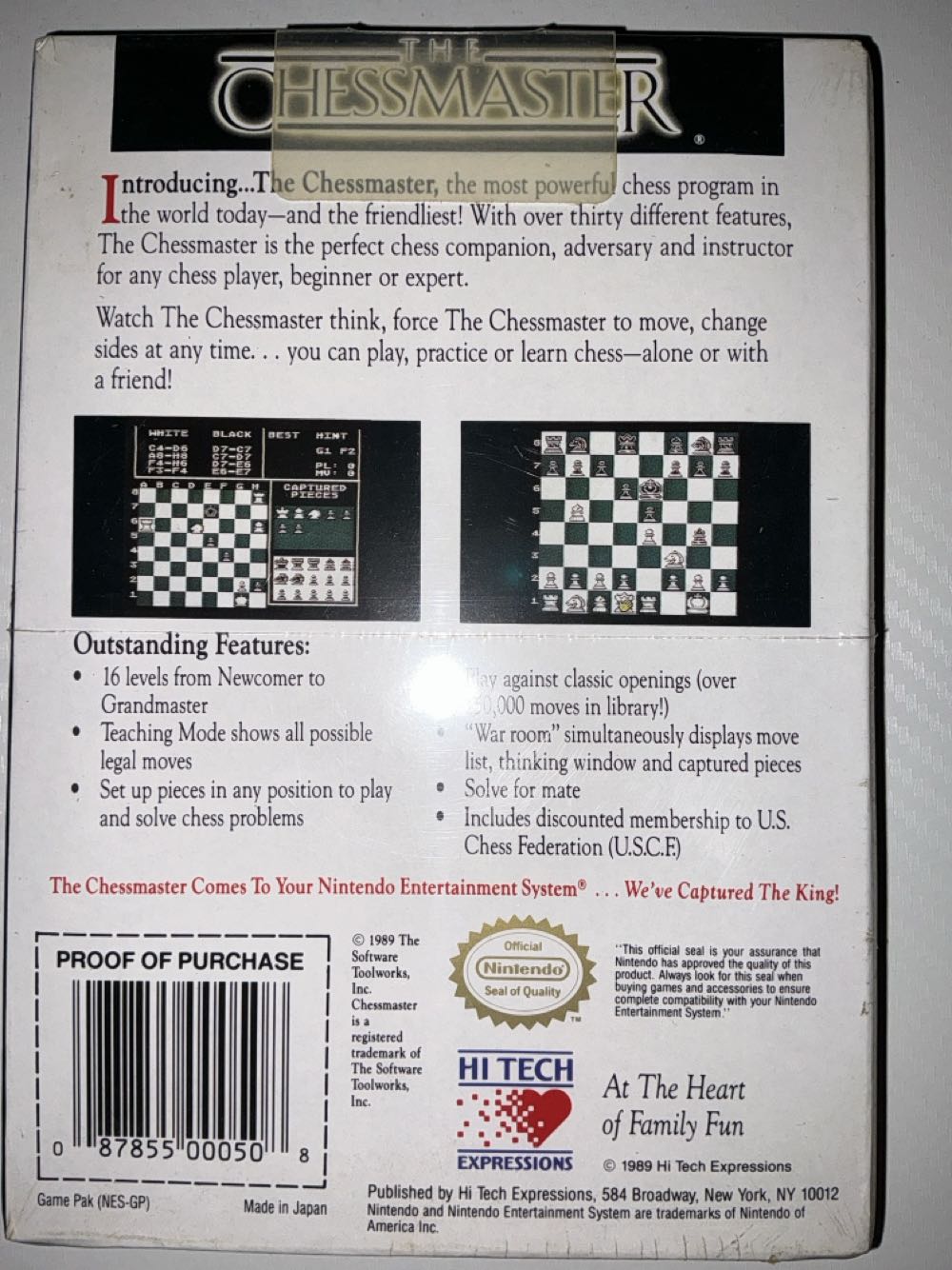 The Chessmaster - Nintendo Entertainment System (NES) (Hi Tech Expressions - 2) video game collectible - Main Image 2