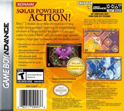 Boktai 2: Solar Boy Django - Nintendo Game Boy Advance (GBA) (Konami - 1-4) video game collectible [Barcode 083717500476] - Main Image 2