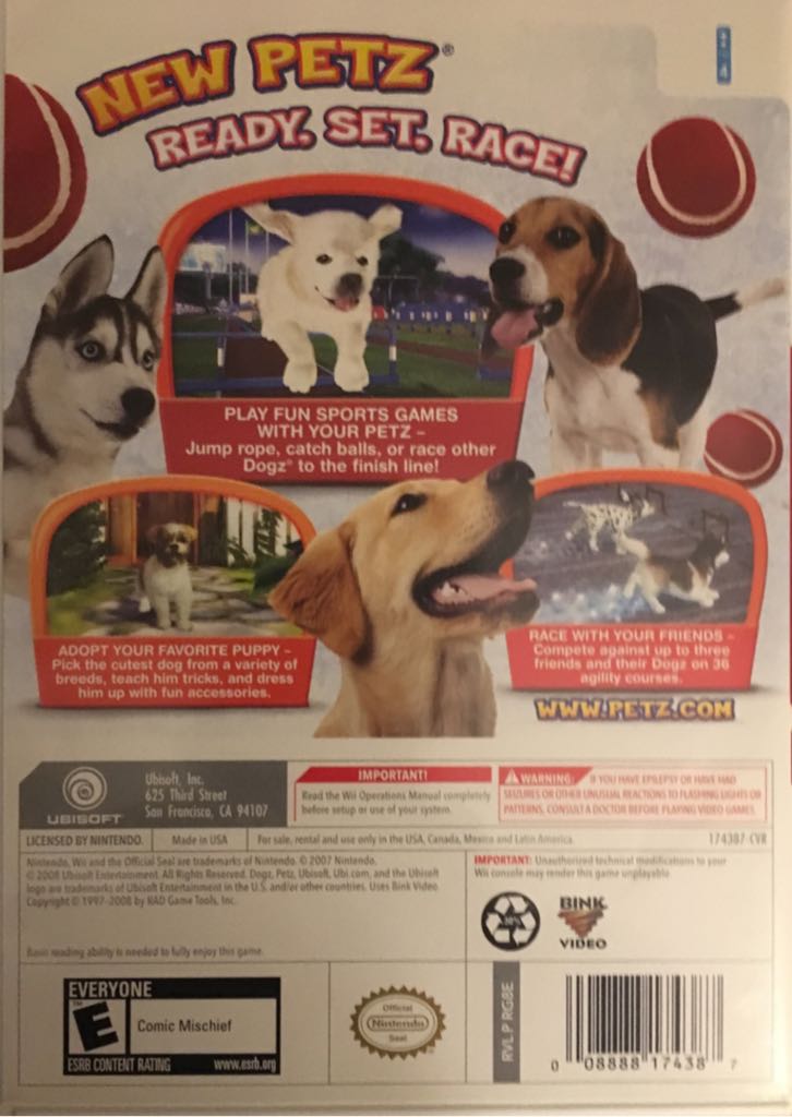 Petz: Sports - Nintendo Wii (4) video game collectible [Barcode 008888174387] - Main Image 2