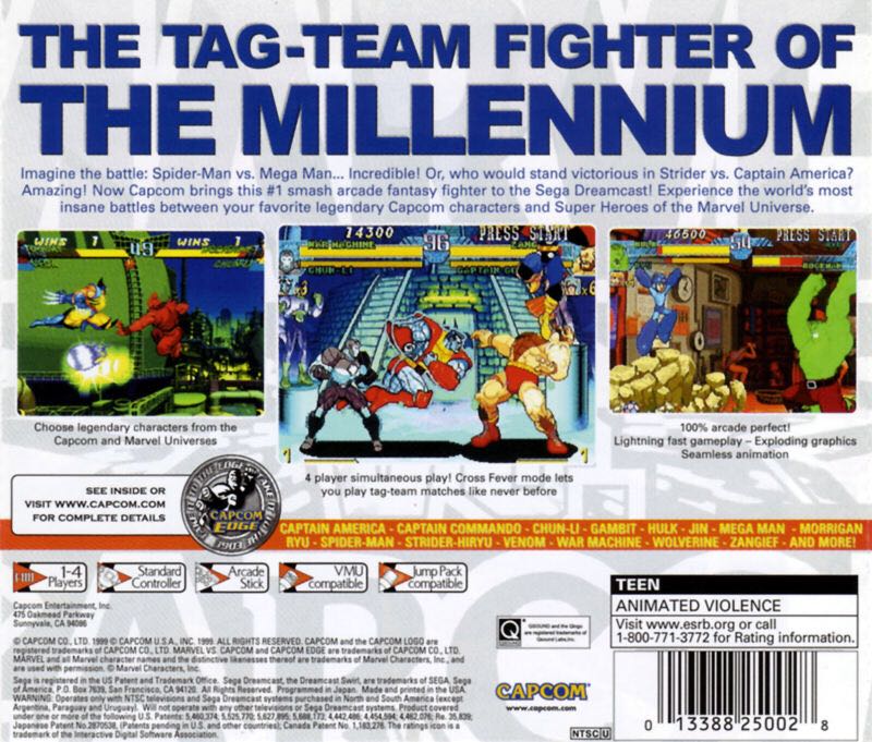 Marvel vs. Capcom: Clash of Super Heroes - Sony PlayStation (Capcom/Marvel Games - 1-2) video game collectible - Main Image 2