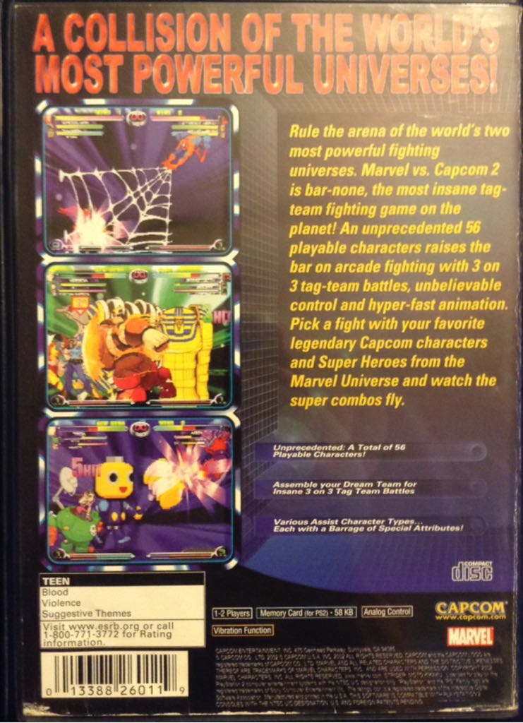 Marvel vs. Capcom 2 - Sony PlayStation 2 (PS2) (2) video game collectible - Main Image 2