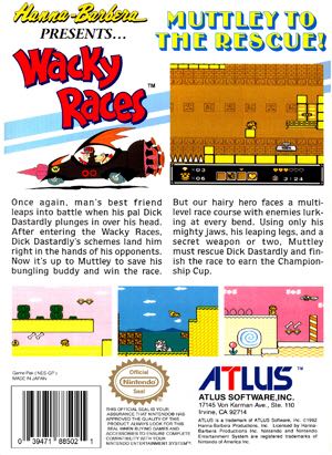 Wacky Races - Nintendo Entertainment System (NES) (Atlus - 1) video game collectible - Main Image 2