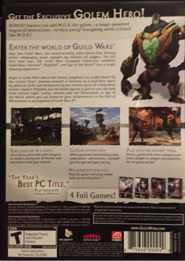 Guild Wars - PC (NCsoft) video game collectible [Barcode 875646000949] - Main Image 2