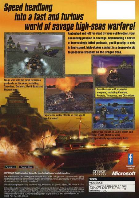 Blood Wake - Microsoft Xbox (Microsoft Game Studios - 4) video game collectible [Barcode 659556745080] - Main Image 2