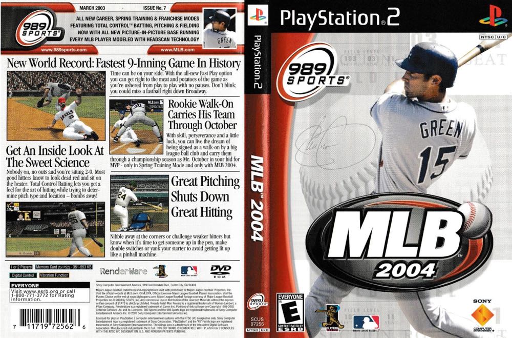 MLB 2004 - Sony PlayStation 2 (PS2) (Sony Computer Entertainment - 2) video game collectible [Barcode 711719725626] - Main Image 2