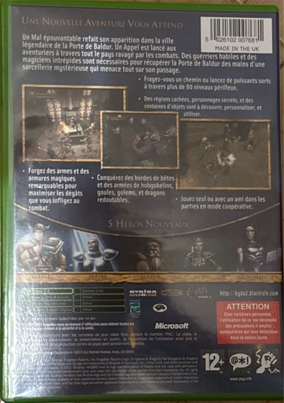 Baldurs Gate: Dark Alliance II - Microsoft Xbox (Interplay Entertainment - 1-2) video game collectible [Barcode 5026102007681] - Main Image 2