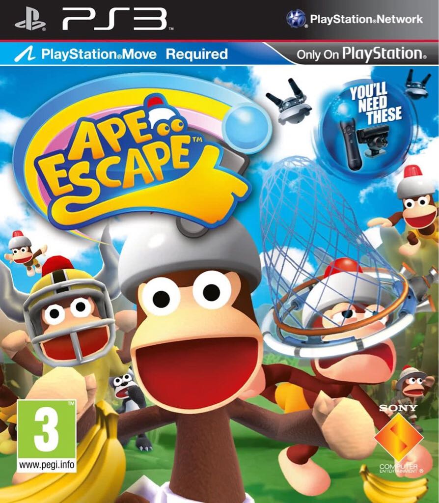 Ape Escape - Sony PlayStation 3 (PS3) (Sony Computer Entertainment Europe - 1-2) video game collectible [Barcode 711719110798] - Main Image 2