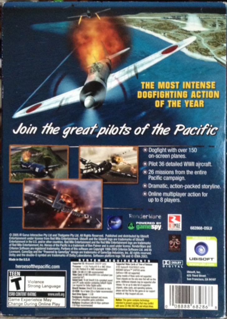 Heroes of the Pacific - PC (Ubisoft) video game collectible [Barcode 008888682868] - Main Image 2