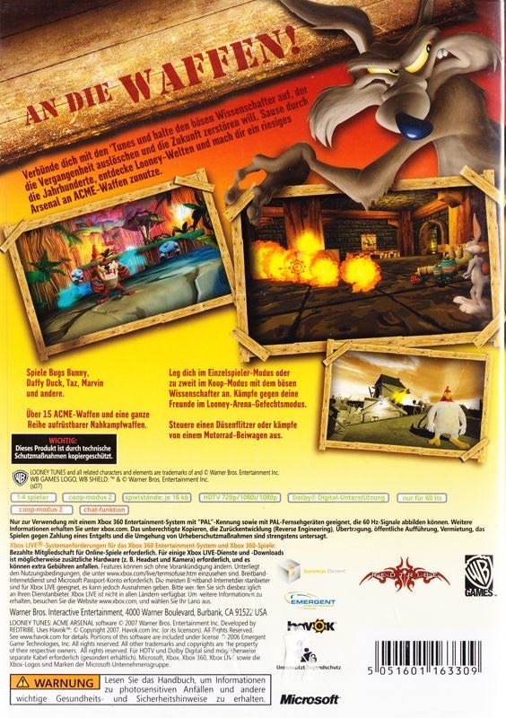 Looney Tu- Acme Arsenal - Microsoft Xbox 360 (Warner Bros. Interactive - 1-4) video game collectible [Barcode 5051601163309] - Main Image 2