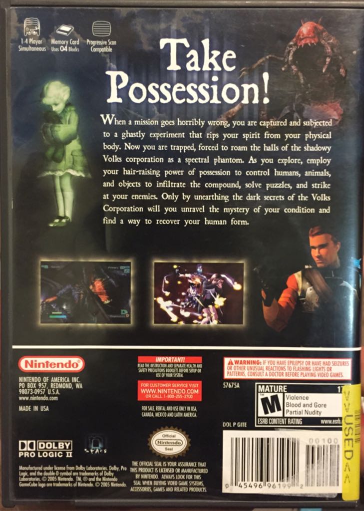 Geist - Nintendo GameCube (Nintendo - 1) video game collectible [Barcode 045496961992] - Main Image 2