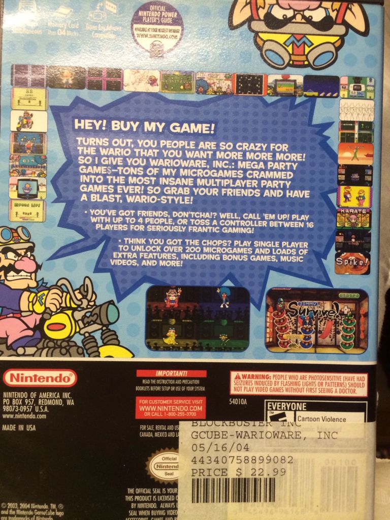 WarioWare, Inc.: Mega Party Game$! - Nintendo GameCube (Nintendo - 4) video game collectible [Barcode 045496392581] - Main Image 2