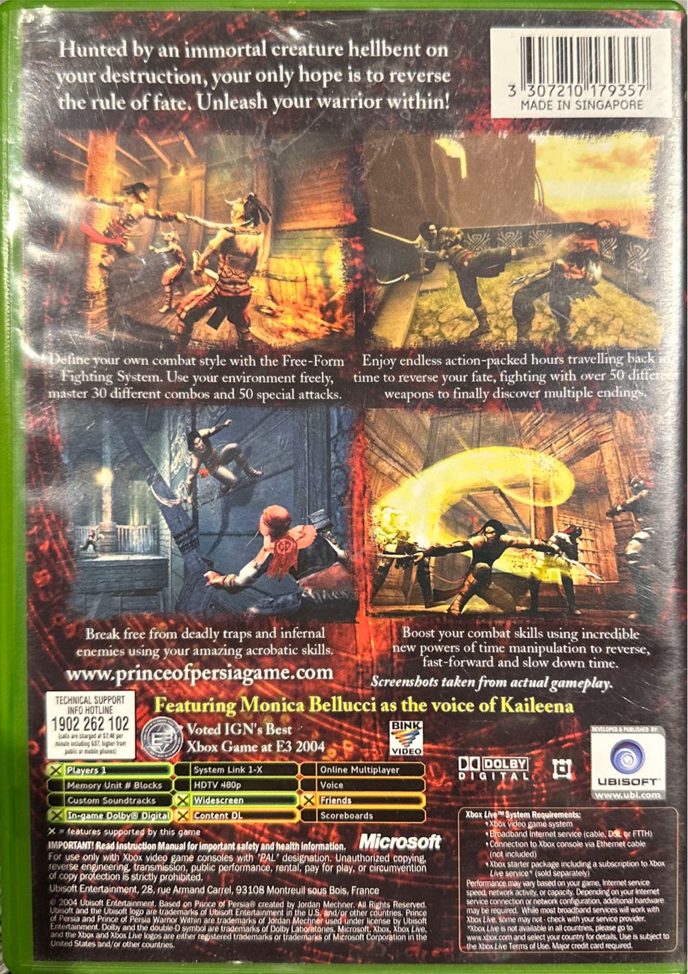 Prince Of Persia: Warrior Within - Microsoft Xbox (Ubisoft - 1) video game collectible [Barcode 3307210179357] - Main Image 2