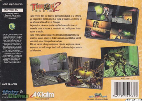 Turok 2 - Seeds Of Evil - Nintendo 64 (N64) video game collectible - Main Image 2