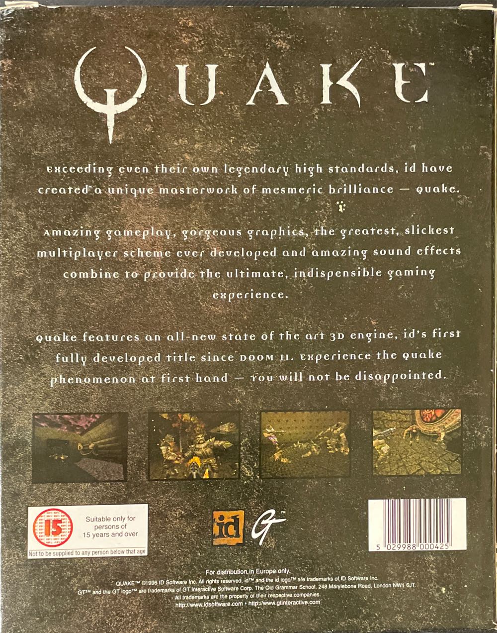 Quake - Valve Steam (GT Interactive Software - 1) video game collectible [Barcode 5029988000425] - Main Image 3