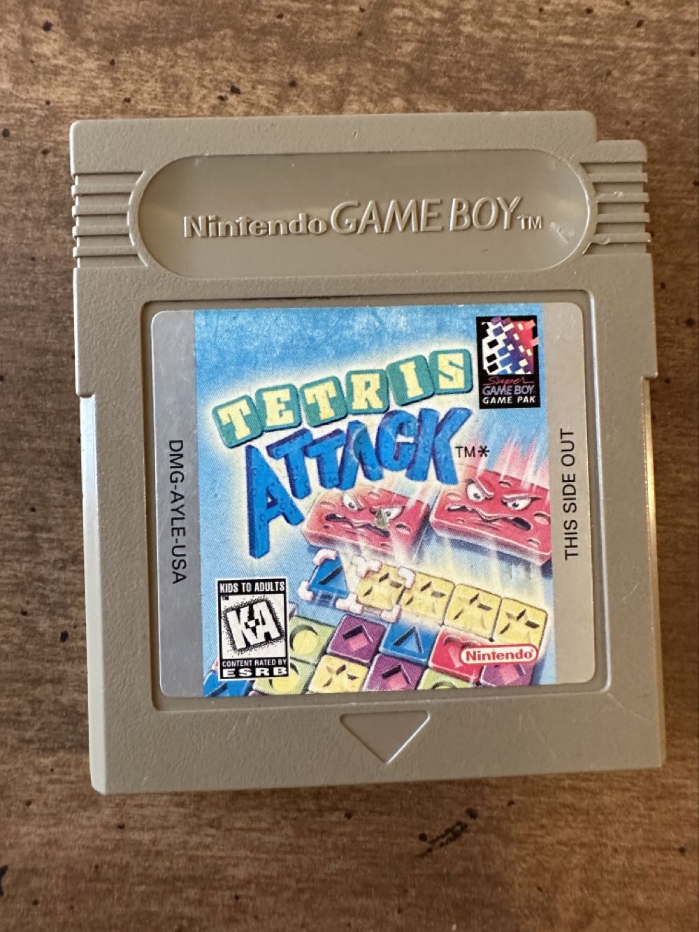 Tetris Attack - Nintendo Game Boy (Nintendo of America, Inc. - 2) video game collectible [Barcode 045496730512] - Main Image 3