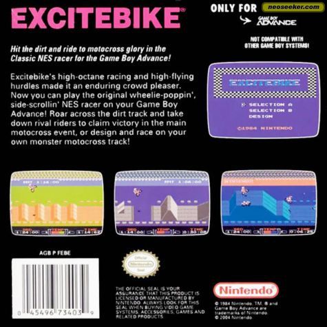 Excitebike - Nintendo Entertainment System (NES) (Nintendo - 2) video game collectible [Barcode 074299009167] - Main Image 2