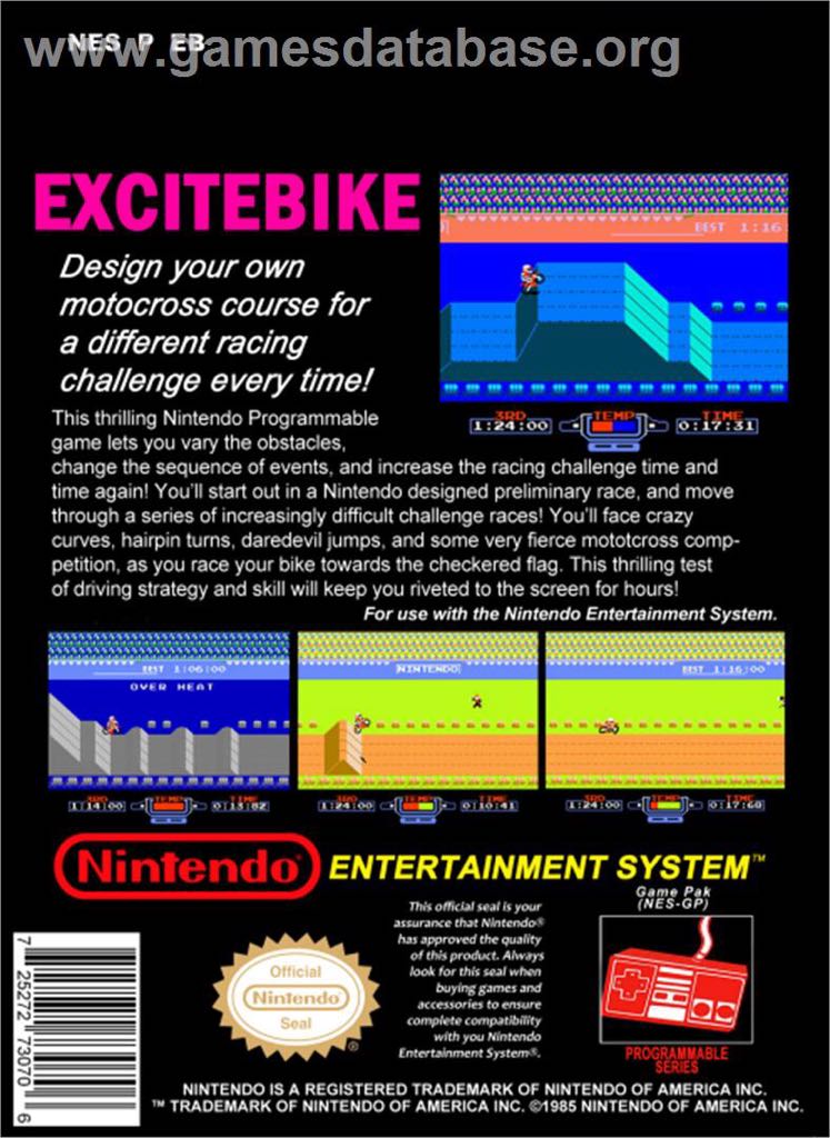 Excitebike - Nintendo Entertainment System (NES) video game collectible - Main Image 2