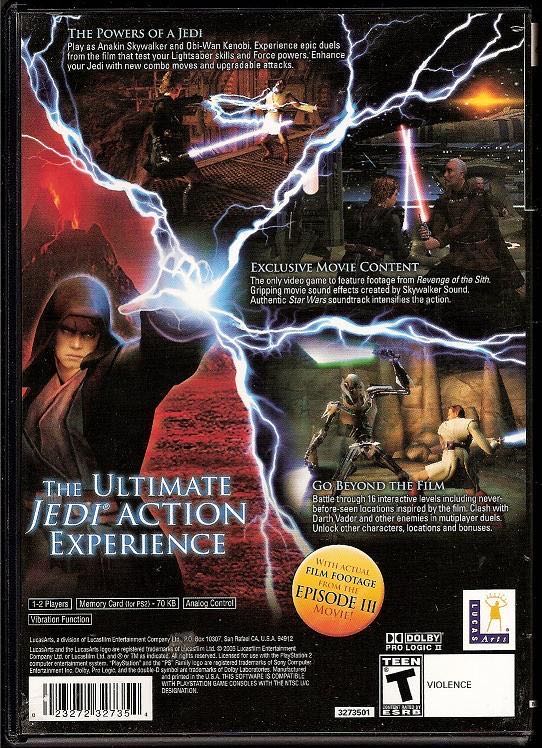 Star Wars Episode III: Revenge of the Sith (PS2 Platinum) - Sony PlayStation 2 (PS2) (LucasArts - 2) video game collectible [Barcode 023272002169] - Main Image 2